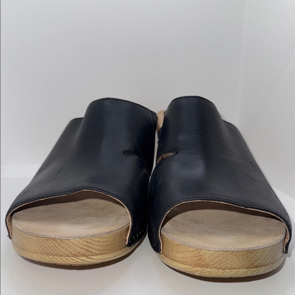 Dansko Tandi Block Heel Sandals Peep Toe Black Leather Women’s EU 42 US 11.5-12 - Picture 5 of 13